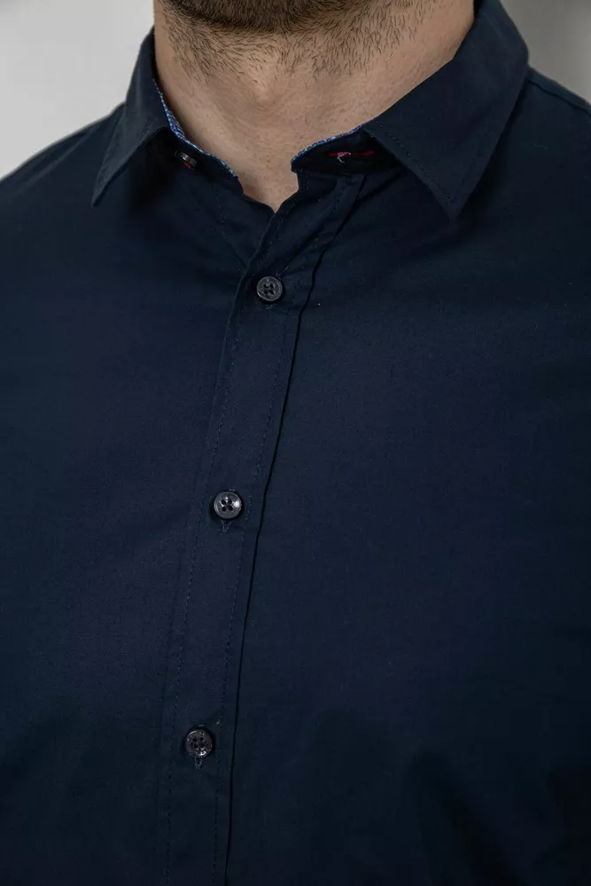 Купити Сорочка чоловіча однотонна, колір синій, 186R2534 - Фото №5