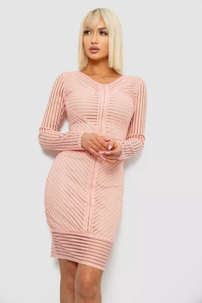 Платье женское на подкладке, цвет персиковый, 230R326