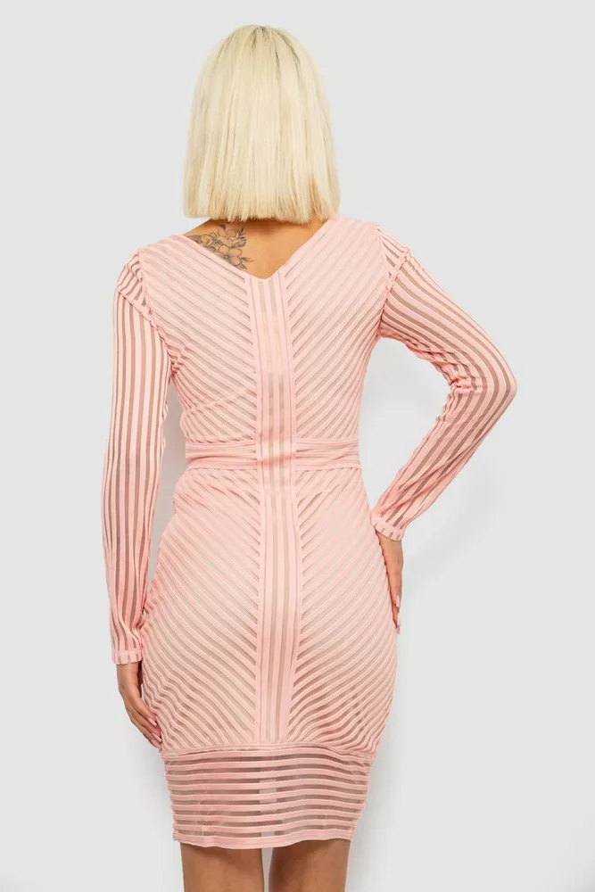 Купить Платье женское на подкладке, цвет персиковый, 230R326 - Фото №4