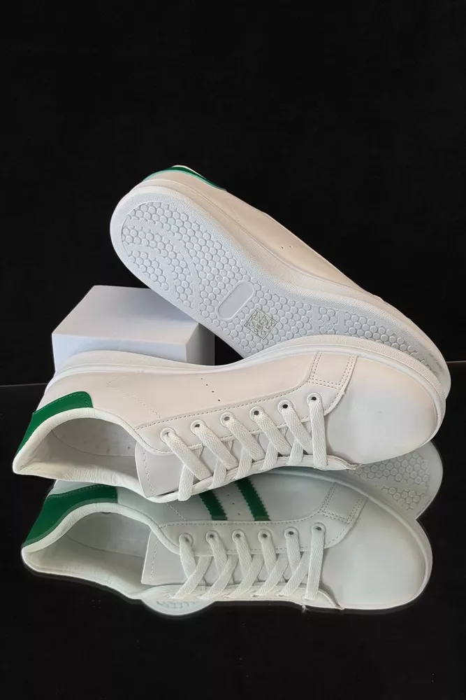 Купить Кеды мужские, цвет бело-зеленый, 248RR229 - Фото №3