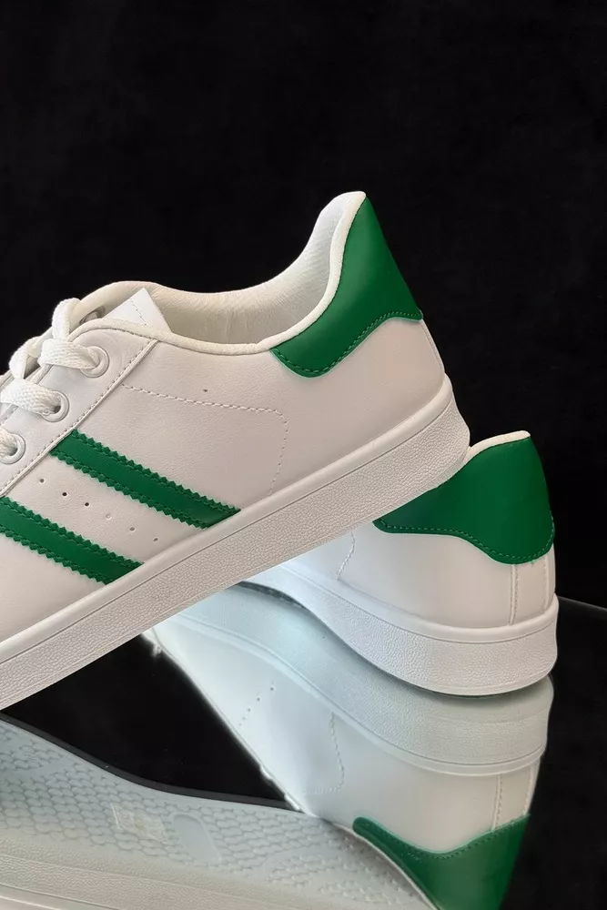 Купить Кеды мужские, цвет бело-зеленый, 248RR229 - Фото №5