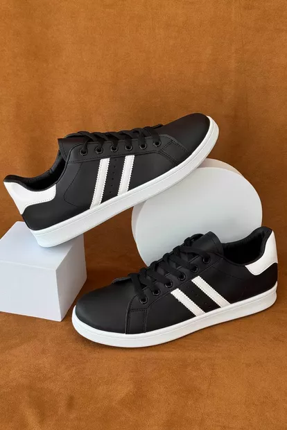 Кеды мужские, цвет черно-белый, 248RR229