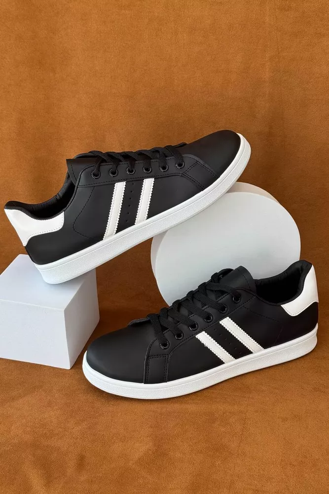 Купить Кеды мужские, цвет черно-белый, 248RR229 - Фото №1