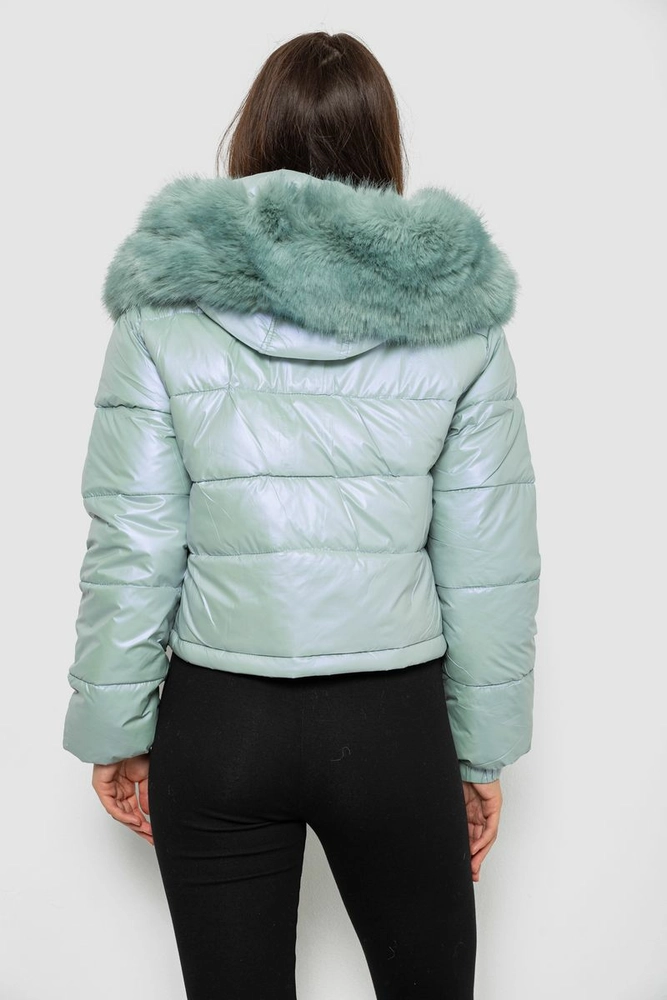 Купить Куртка женская демисезонная короткая, цвет мятный, 244R23-9 - Фото №5
