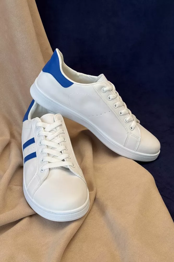 Купить Кеды мужские, цвет бело-синий, 248RR229 - Фото №1