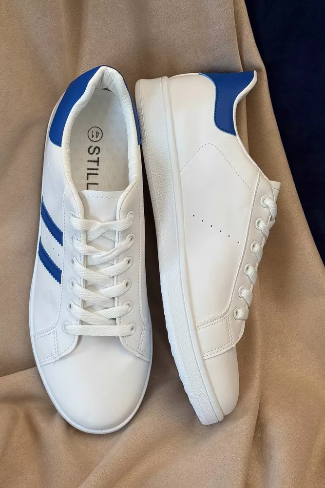 Купить Кеды мужские, цвет бело-синий, 248RR229 - Фото №3