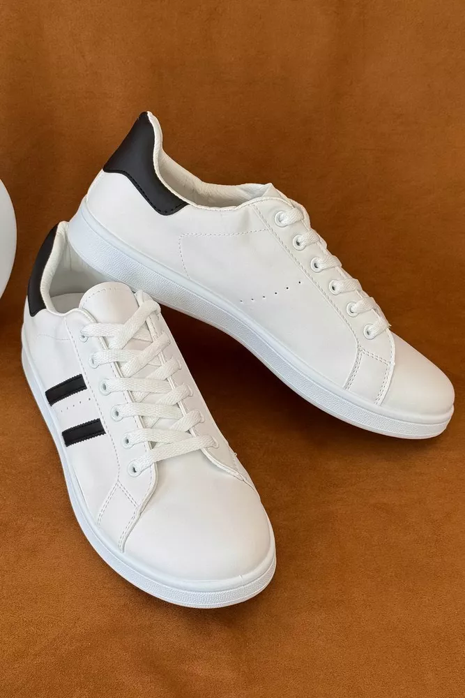 Купить Кеды мужские, цвет бело-черный, 248RR229 - Фото №1