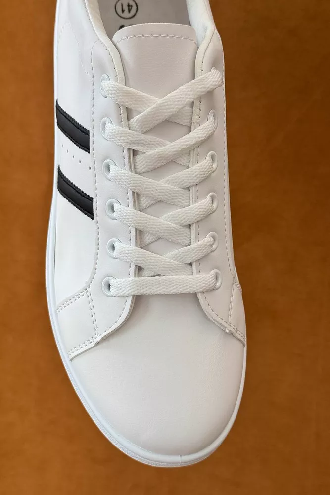 Купить Кеды мужские, цвет бело-черный, 248RR229 - Фото №2