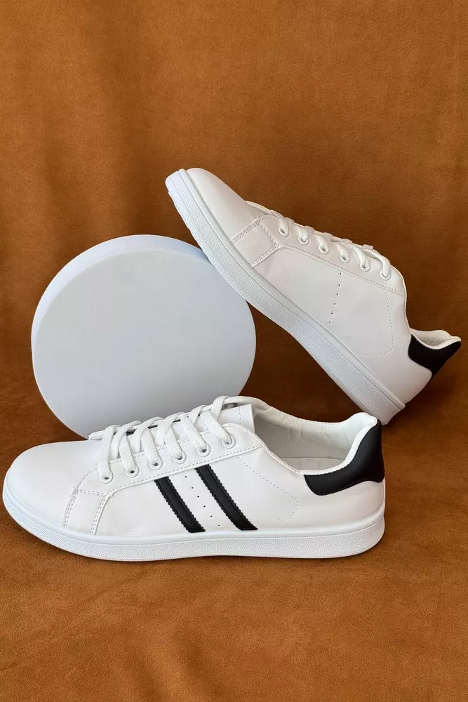 Купить Кеды мужские, цвет бело-черный, 248RR229 - Фото №4