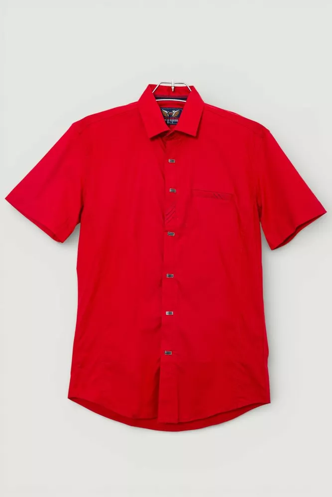 Купити Сорочка чоловіча однотонна, колір червоний, 214R7005 - Фото №1