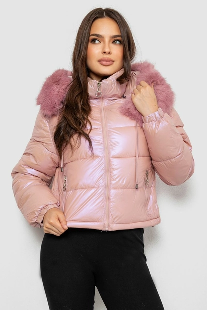 Куртка женская демисезонная короткая, цвет розовый, 244R23-9