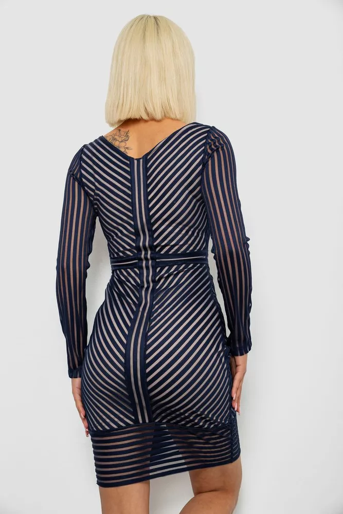 Купить Платье женское на подкладке, цвет синий, 230R326 - Фото №4