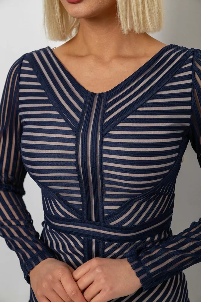 Купить Платье женское на подкладке, цвет синий, 230R326 - Фото №5