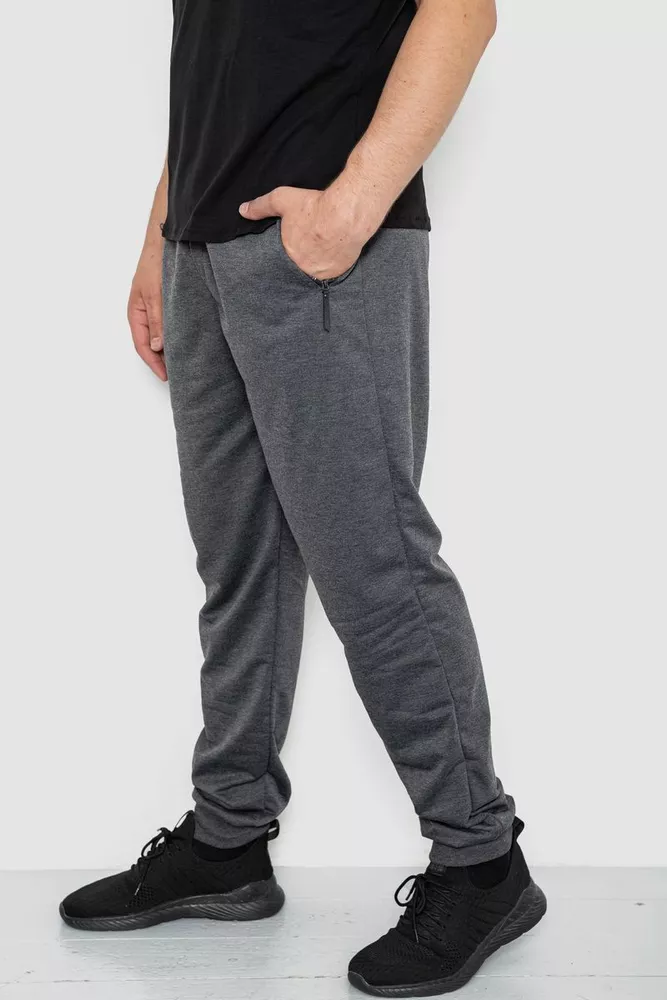 Купити Спорт чоловічі штани, колір темно-сірий, 244R41382 - Фото №3