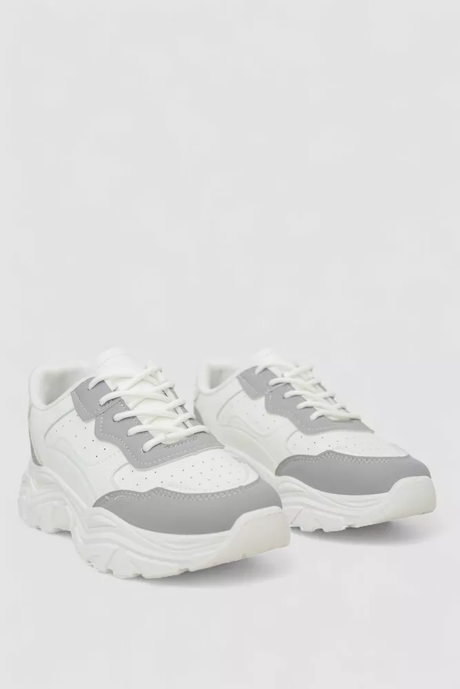 Купить Кроссовки женские  -уценка, цвет бело-серый, 248RA90-U-4 - Фото №3