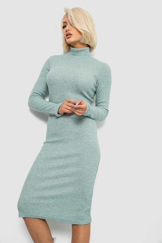 Купить Платье повседневное утепленное  -уценка, цвет оливковый, 257R115-U-1 - Фото №3