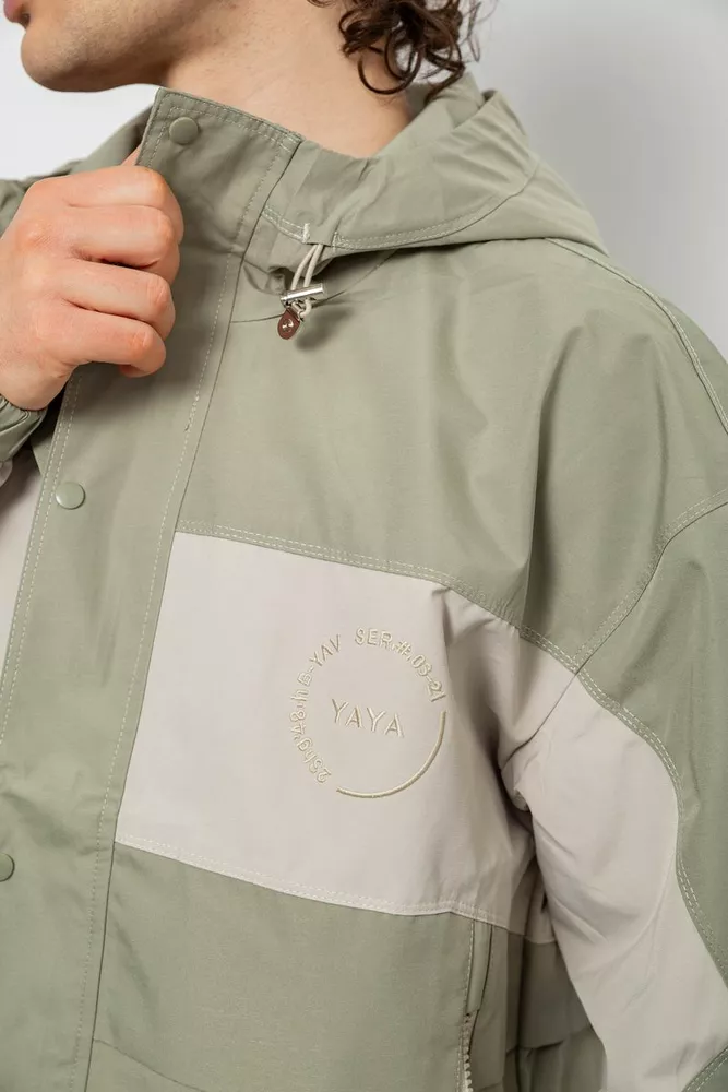 Купити Вітровка чоловіча з принтом  -уцінка, колір оливковий, 214R603-1-U-57 оптом - Фото №7