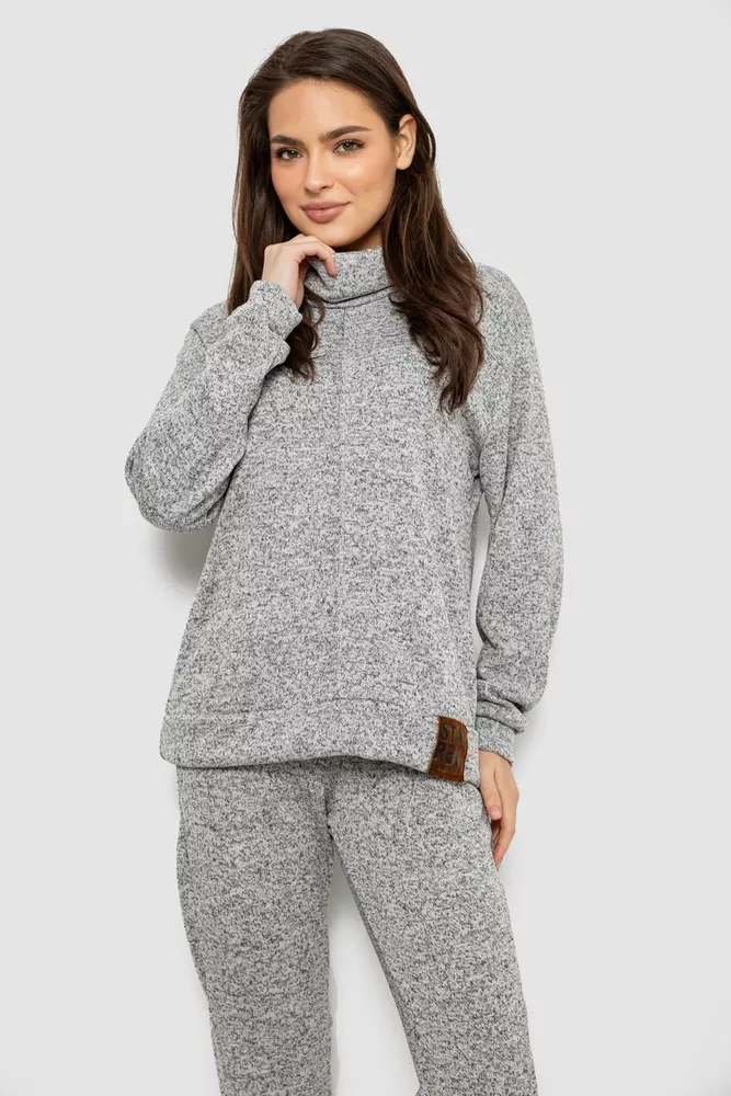 Купити Костюм жіночий повсякденний  -уцінка, колір сірий, 257R123-U - Фото №2