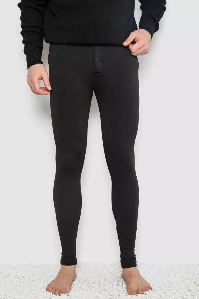 Купити Підштанники чоловічі безшовні на флісі 139R1833. уцінка, колір Чорний - Фото №1