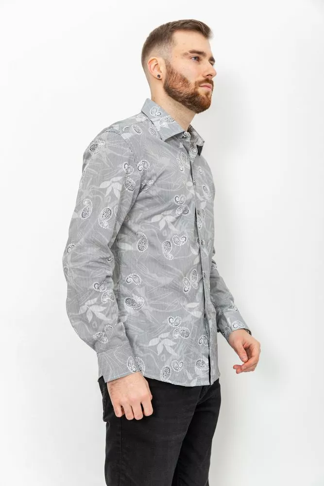 Купити Сорочка чоловіча, колір чорно-білий, 131R148955 оптом - Фото №3