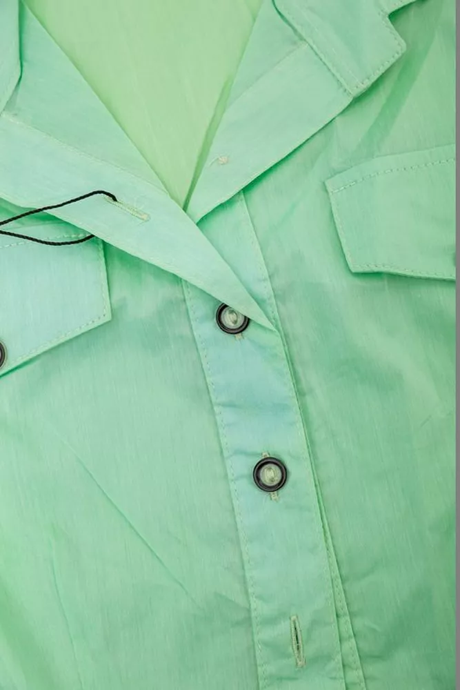 Купити Сорочка жіноча однотонна  -уцінка, колір м'ятний, 230R068-5-U-52 - Фото №6