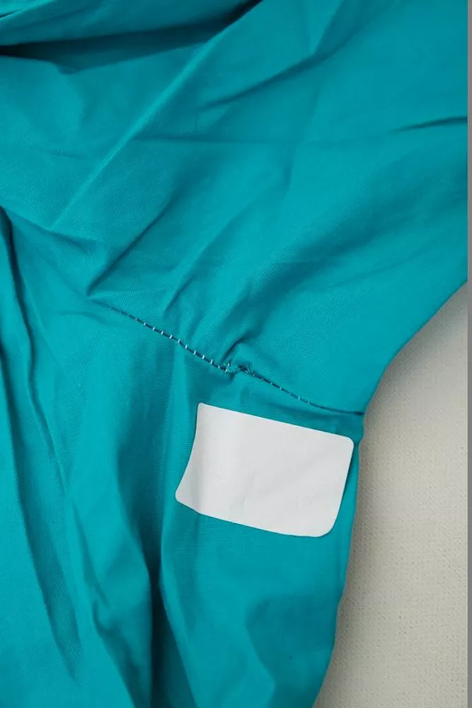 Купить Рубашка женская однотонная  -уценка, цвет бирюзовый, 230R068-4-U-4 - Фото №6