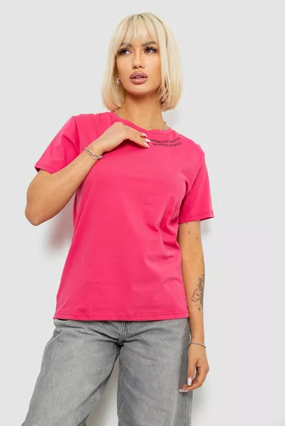 Футболка женская с принтом, цвет розовый, 244R1035-5