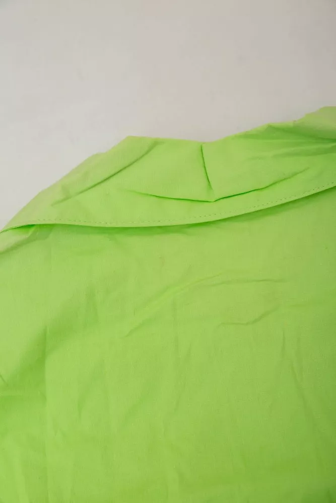 Купить Рубашка женская однотонная  -уценка, цвет салатовый, 230R068-5-U-56 - Фото №6