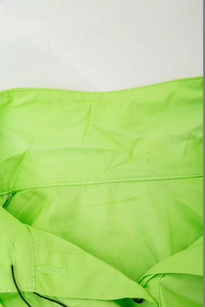 Купити Сорочка жіноча однотонна  -уцінка, колір салатовий, 230R068-5-U-57 - Фото №6