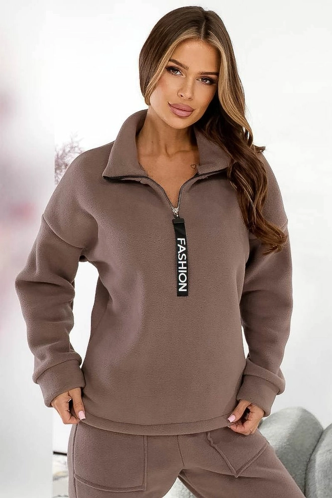 Купити Спортивний костюм жіночий на флісі, колір мокко, 257R90 - Фото №12