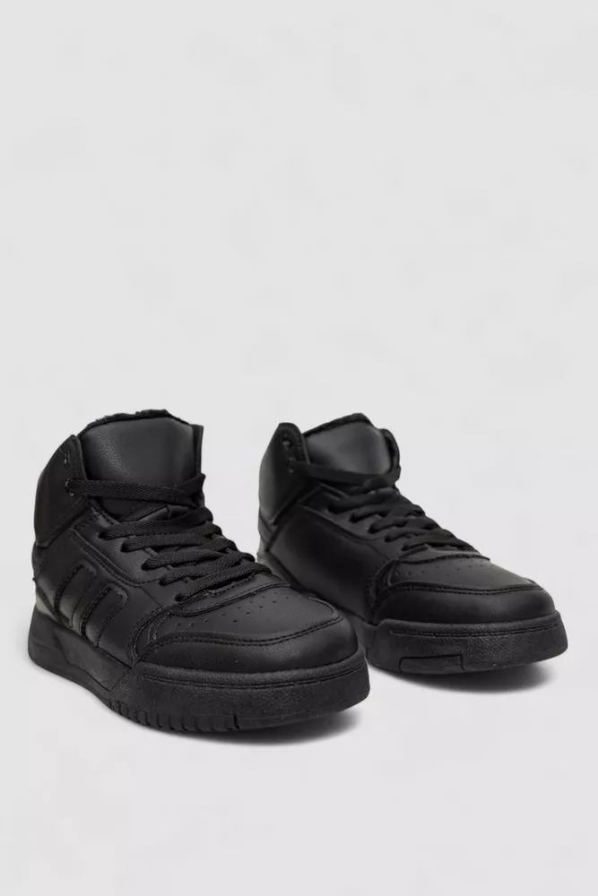 Купити Кросівки жіночі зимові на хутрі, колір чорний, 248RAD500 - Фото №3