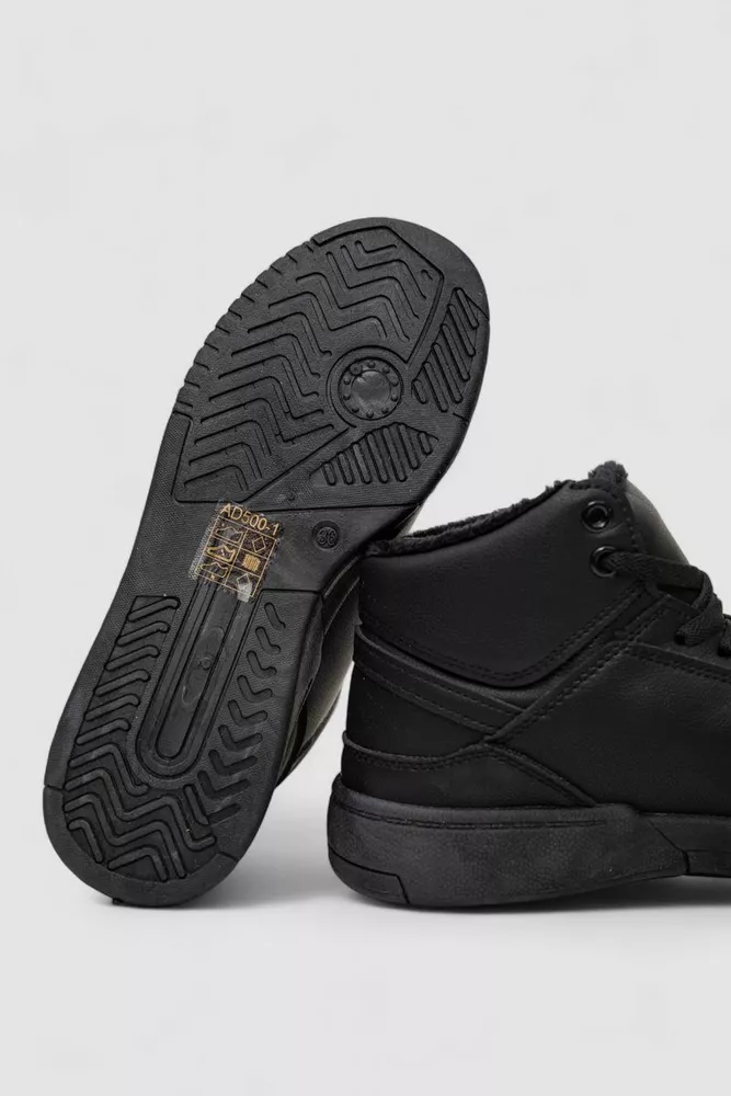 Купити Кросівки жіночі зимові на хутрі, колір чорний, 248RAD500 - Фото №5