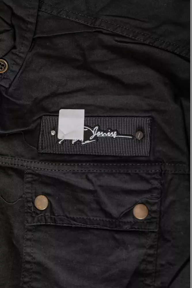 Купити Сорочка чоловіча однотонна з принтом  -уцінка, колір чорний, 186R01-U-2 оптом - Фото №6