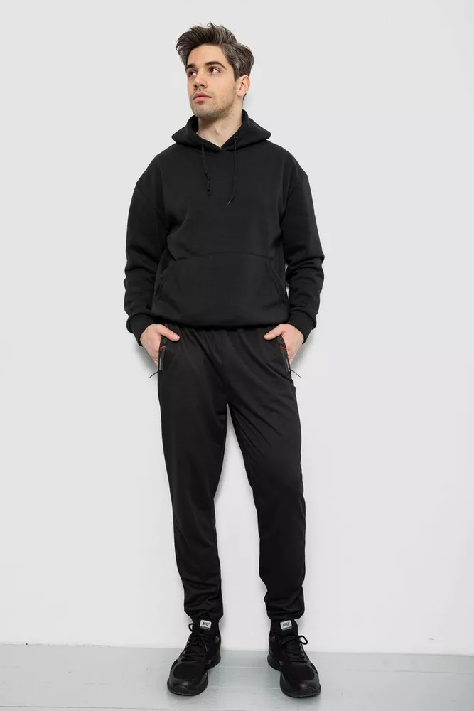 Купить Спортивные штаны мужские, цвет черный, 244R429 - Фото №2