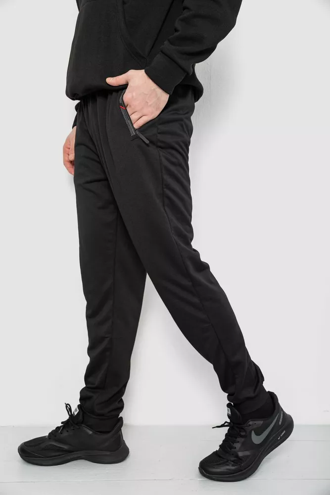 Купить Спортивные штаны мужские, цвет черный, 244R429 - Фото №3