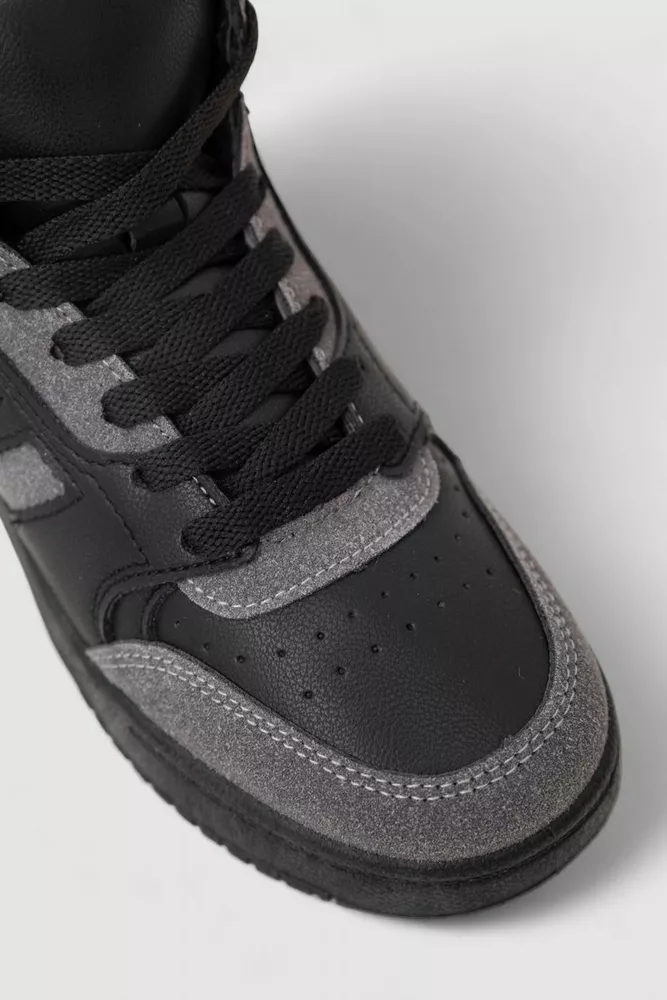 Купити Кросівки жіночі зимові на хутрі, колір чорно-сірий, 248RAD500 - Фото №2