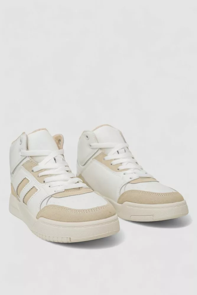 Купити Кросівки жіночі зимові на хутрі, колір біло-бежевий, 248RAD500 - Фото №3