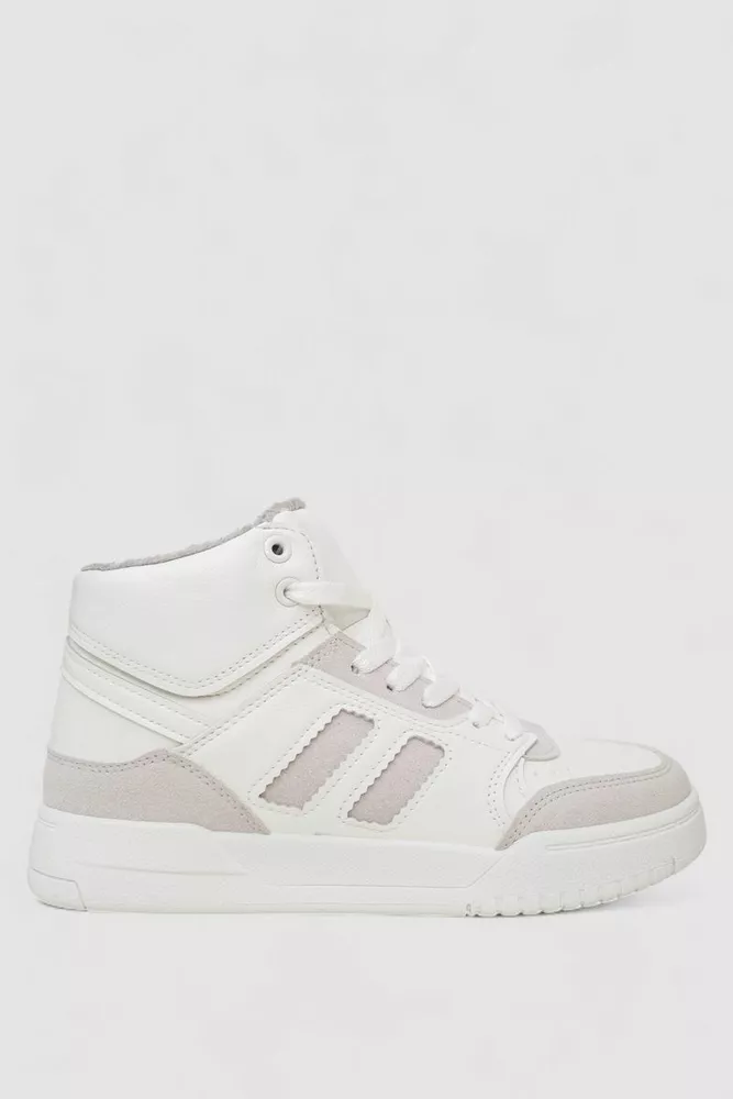 Купить Кроссовки женские зимние на меху, цвет бело-серый, 248RAD500 - Фото №1