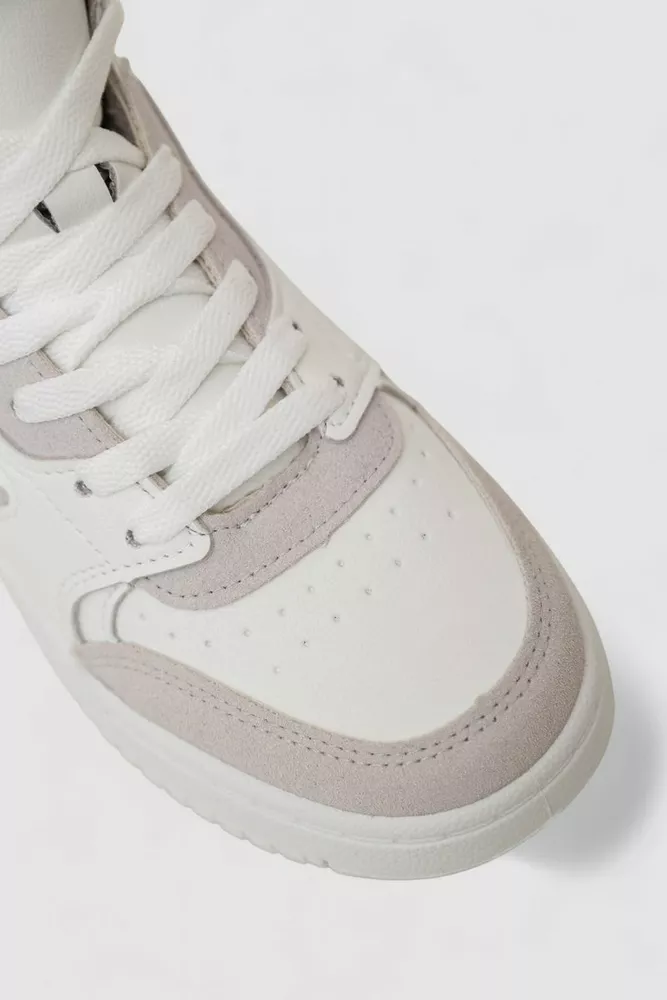 Купить Кроссовки женские зимние на меху, цвет бело-серый, 248RAD500 - Фото №2