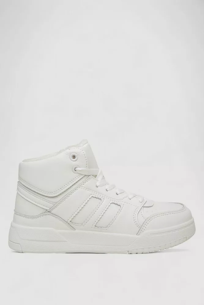 Купити Кросівки жіночі зимові на хутрі, колір білий, 248RAD500 - Фото №1