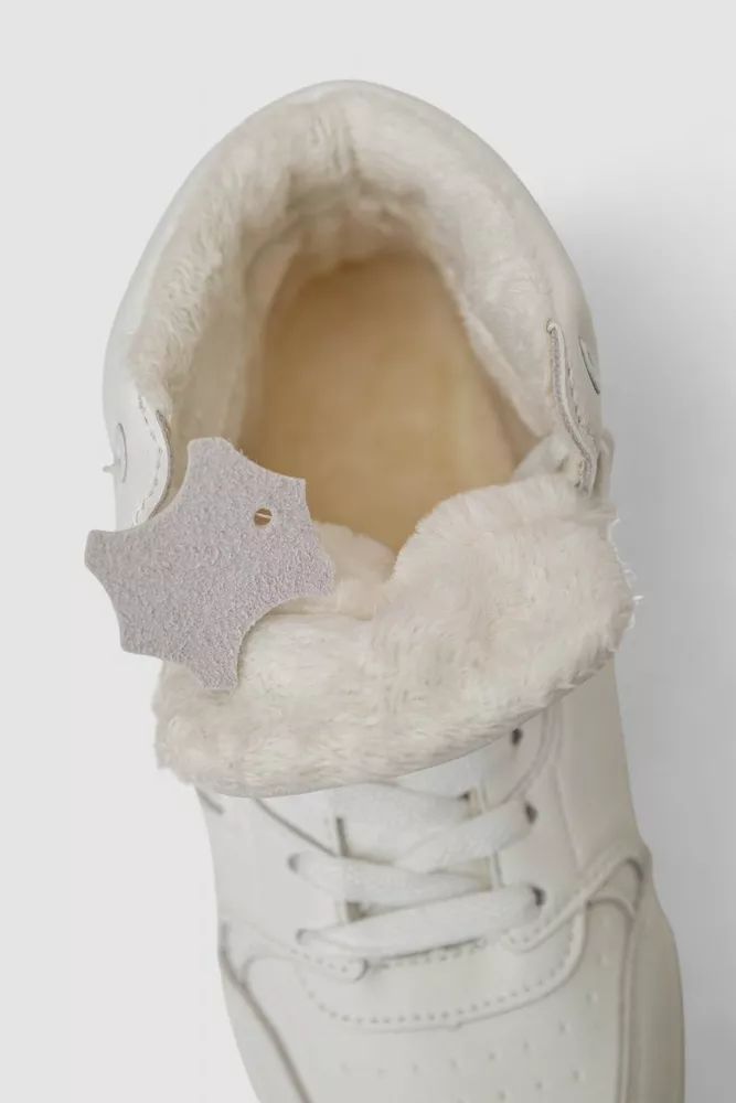 Купити Кросівки жіночі зимові на хутрі, колір білий, 248RAD500 - Фото №6