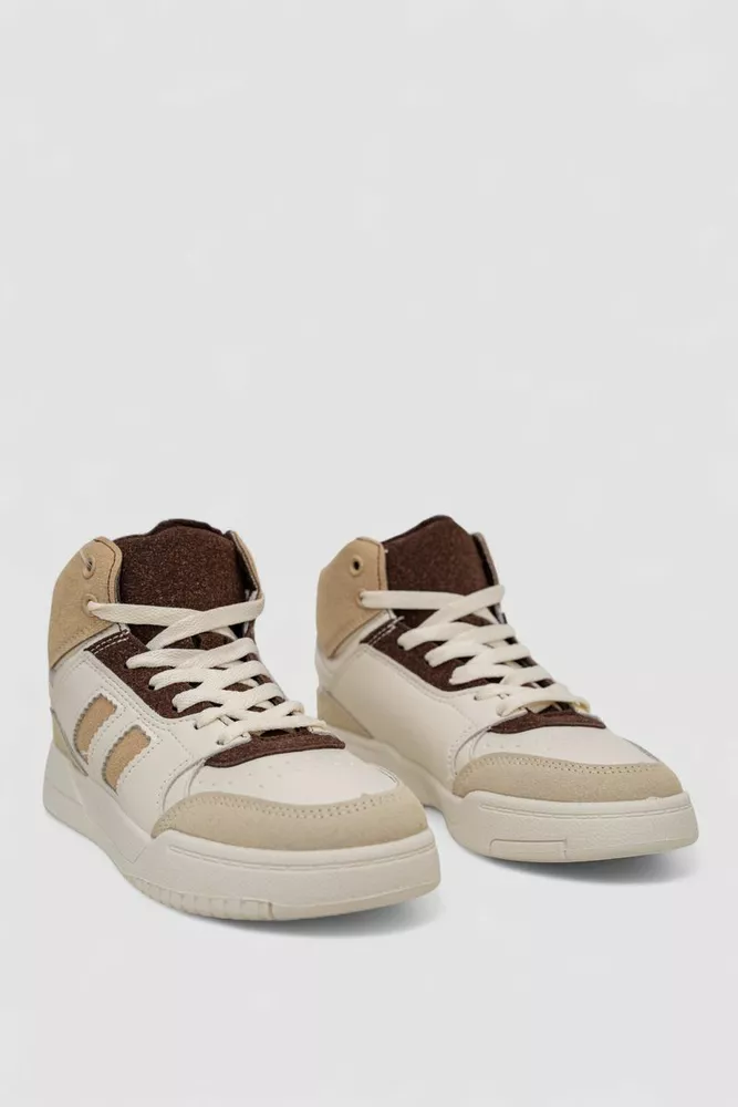 Купити Кросівки жіночі зимові на хутрі, колір бежевий, 248RAD500 - Фото №3