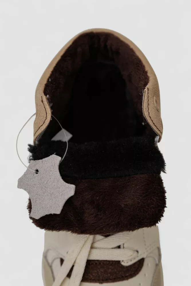 Купити Кросівки жіночі зимові на хутрі, колір бежевий, 248RAD500 - Фото №6