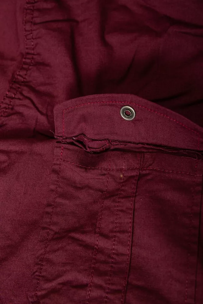 Купить Рубашка мужская однотонная с принтом  -уценка, цвет бордовый, 186R02-U - Фото №6