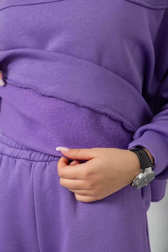 Купить Спортивный костюм женский на флисе  -уценка, цвет сиреневый, 247R10765-U-32 - Фото №8