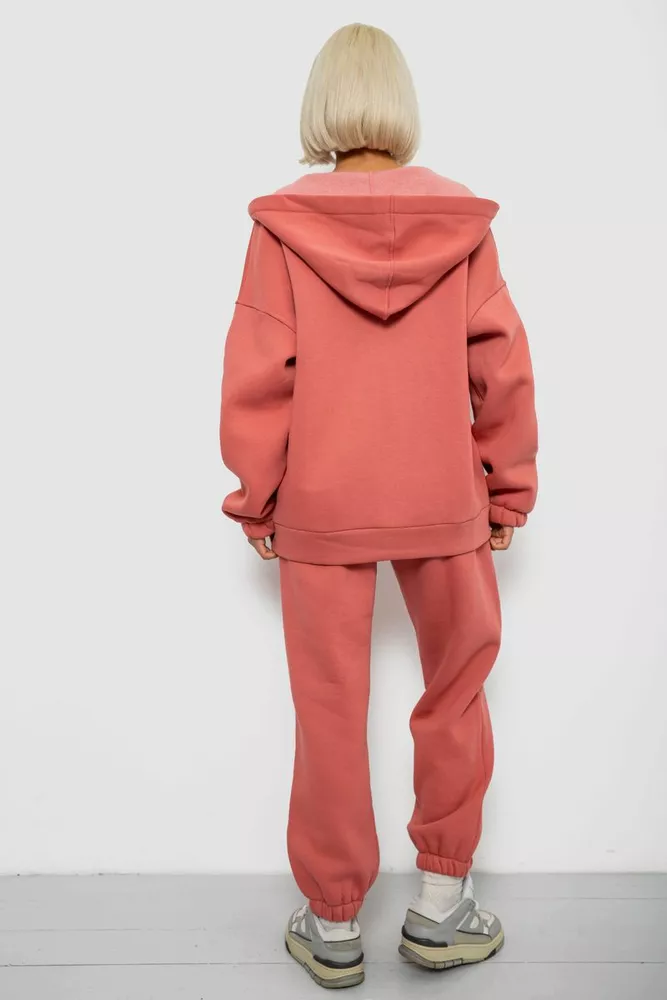 Купить Спортивный костюм женский на флисе, цвет коралловый, 247R1058-5 - Фото №4