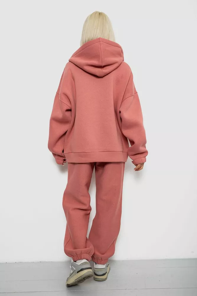Купить Спортивный костюм женский на флисе, цвет пудровый, 247R1058-5 - Фото №4