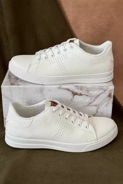 Кеды мужские демисезонные, цвет белый, 248RR146
