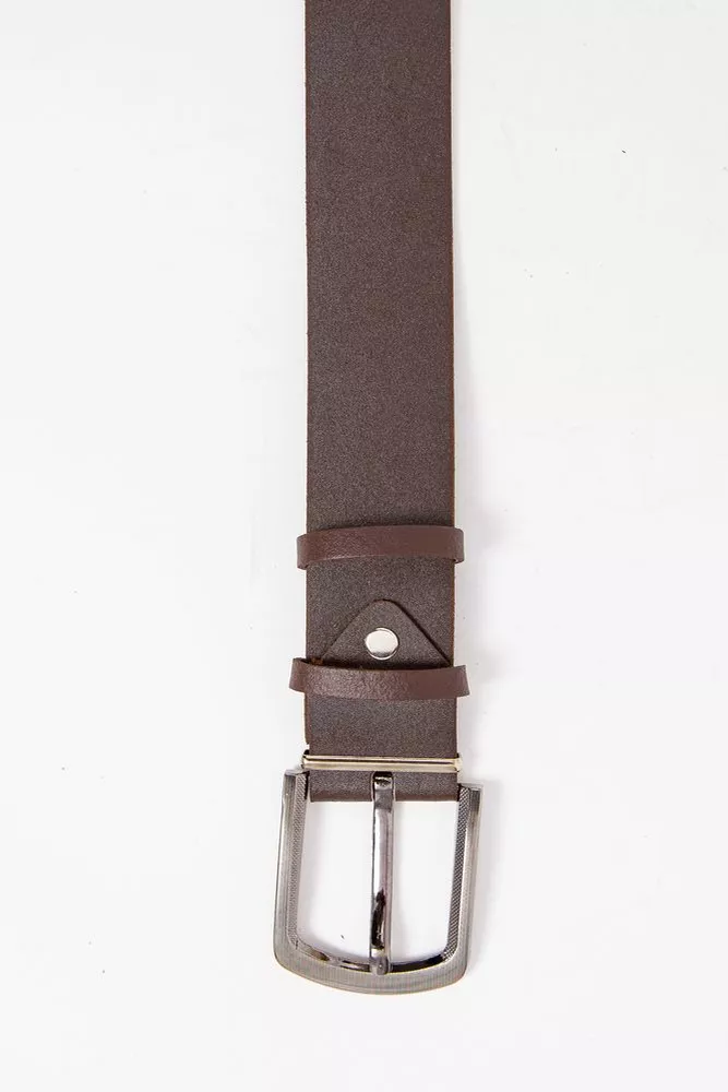 Купити Чоловічий ремінь з еко-шкіри, коричневого кольору, 196R40S1W12 оптом - Фото №2