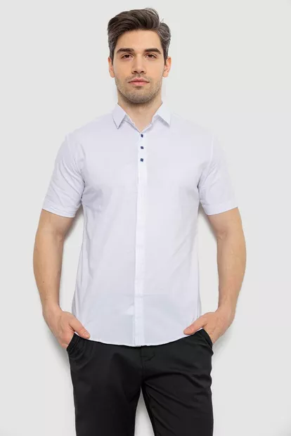 Рубашка мужская, цвет бело-синий, 214R7001